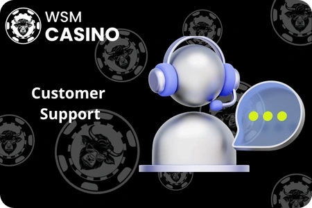 WSM Casino 24/7 customer support via live chat and email