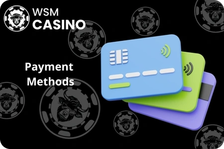 WSM Casino crypto payment methods including Bitcoin, Ethereum and Tether